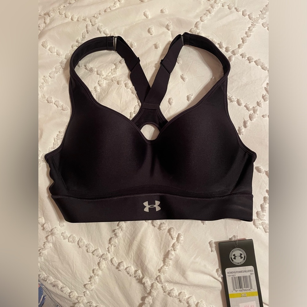 NWT Under Armour Womens High Impact Armour Bra Fitted Sports Bra Size 34B